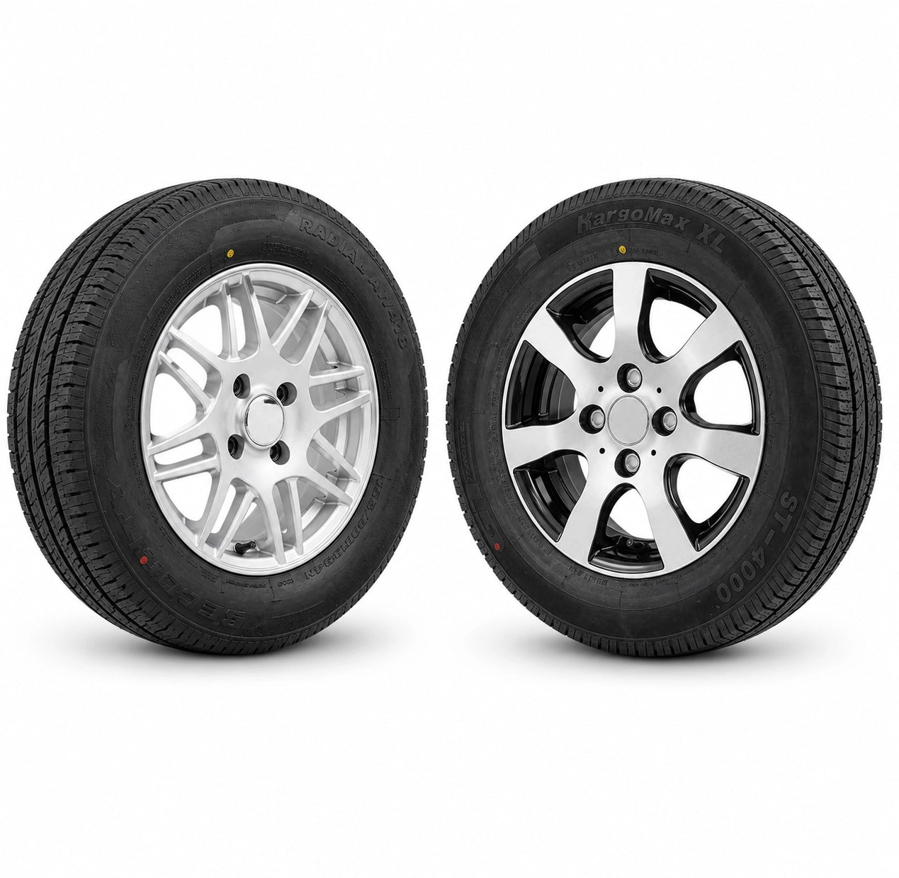 Compleet wiel aluminium velgen (paar)
